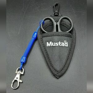 MUSTAD Micro Braid Scissors Handy Tethered Coil Ultralight Aluminum New